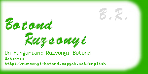 botond ruzsonyi business card